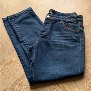 FIRE LOS ANGELES Blue Dark Wash Denim Jeans 28